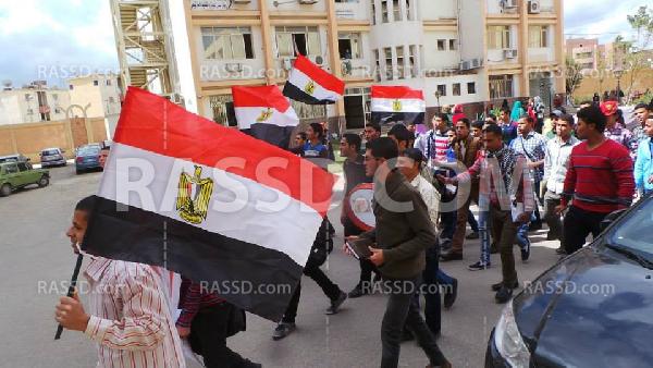 فعاليات في جامعة الفيوم تنديدا بقتل الطلاب