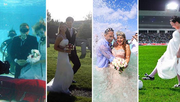 من المقابر إلى الكاريبي.. شاهد أغرب أماكن حفلات الزفاف في العالم