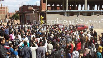 شباب قرية “عرب الرمل” بقويسنا بنتفضون ضد الانقلاب