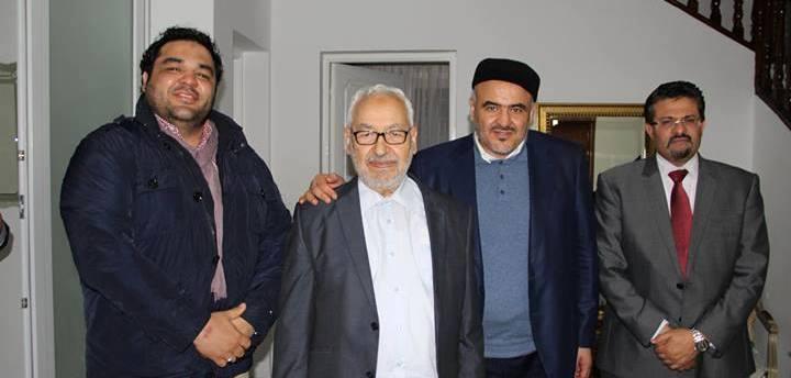 الغنوشي يستقبل الصلابي لتوثيق علاقات تونس وليبيا