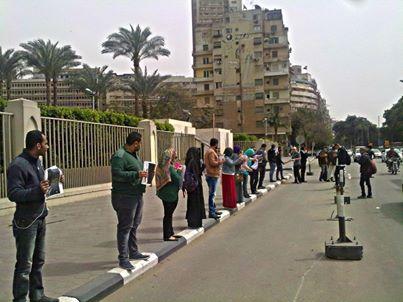 وقفة إحتجاجية أمام وزارة الخارجية تضامنا مع مسلمي أفريقيا