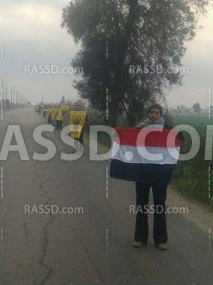 سلسلة بشرية صباحية  تنديدًا بالانقلاب العسكري بإيتاي البارود