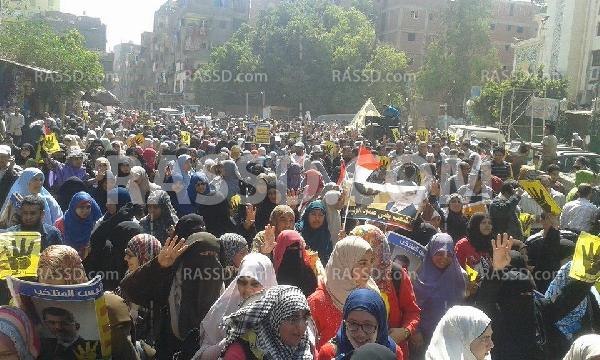 مسيرة حاشدة بالمطرية رفضًا لحكم العسكر