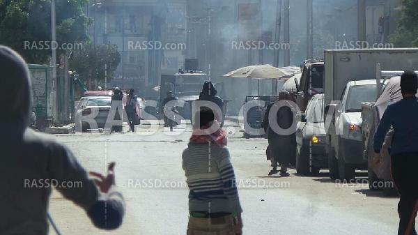 أمن الانقلاب يطلق الغاز والخرطوش على مسيرة بالسويس