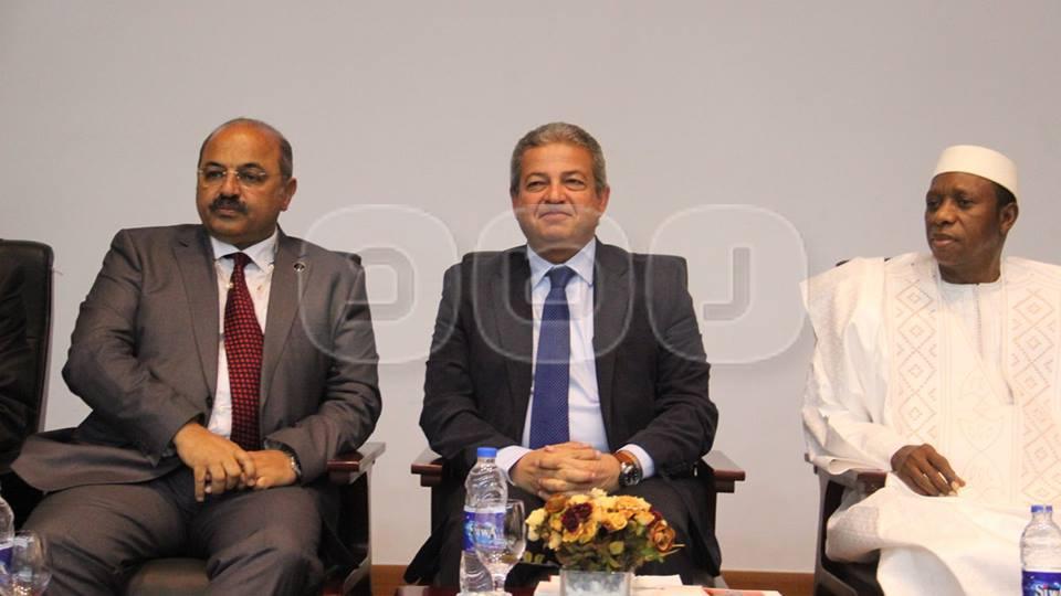 مؤتمر صحفي لإعلان فوز مصر بتنظيم كأس العالم لكرة السلة