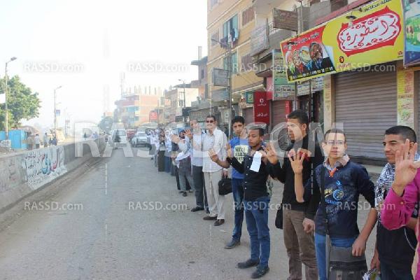 سلسلة بشرية لـ”7 الصبح” بـ”مزغونة” تنديدا بالانقلاب الدموى