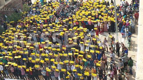 تظاهرة بجامعة المنصورة رفضًا لاعتقال الطلاب