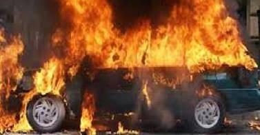 مجهولون يشعلون النار بسيارة ضابط أمن بالغربية الآن