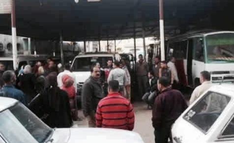 غضب في بلقاس لمنع سلطات الانقلاب السائقين من دخول المواقف