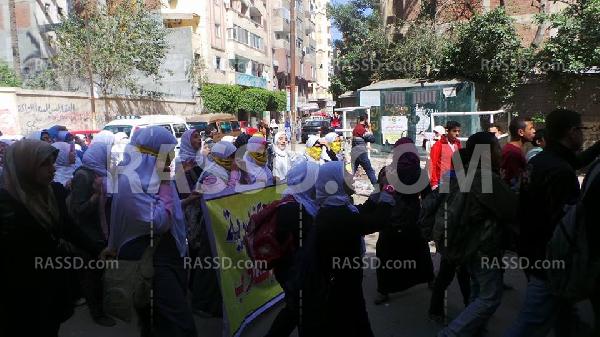 مسيرة لطلاب ضد الانقلاب فى “السيوف” بالاسكندرية تنديدا بالانقلاب