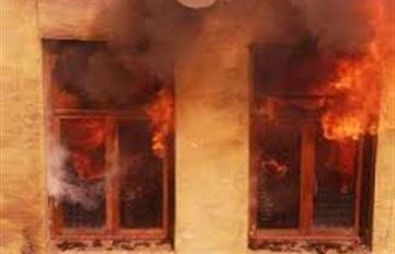 حريق في مجمع محاكم هيها واحتمال الشبهة الجنائية