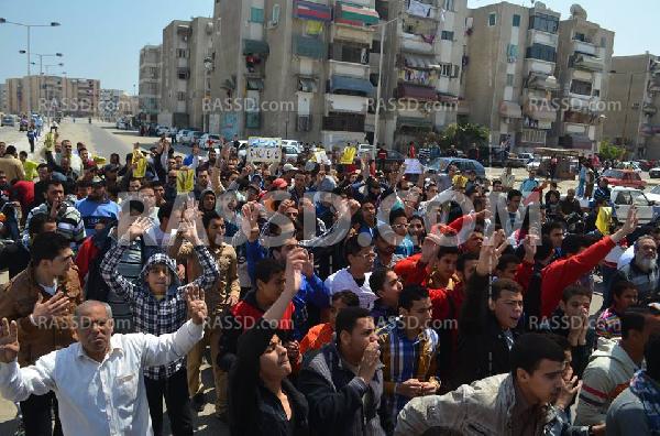 مسيرة رافضة لترشح قائد الانقلاب في بورسعيد