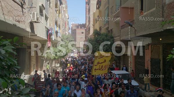 مسيرة حاشدة بحدائق حلوان رفضا لحكم العسكر