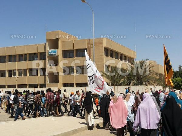 مسيرة لطلاب جامعة السادات تنديدًا بالانقلاب العسكري
