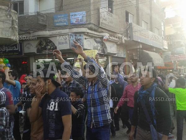 مسيرة لطلاب ضد الانقلاب بكفر الشيخ