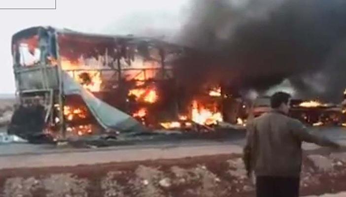 بالفيديو.. مصرع 31 طفلا باحتراق حافلة رياضيين بالمغرب