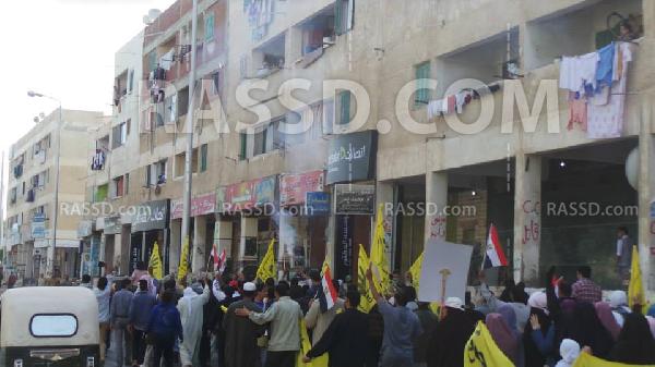 مسيرة ببرج العرب بالإسكندرية تنديدا بالانقلاب الدموى