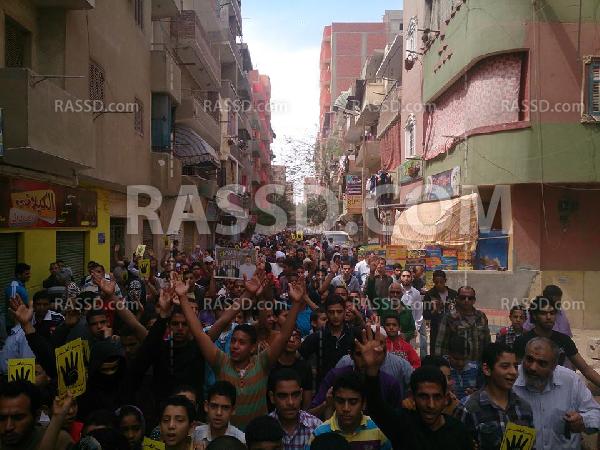 مسيرة مناهضة للانقلاب في المعصرة بحلوان