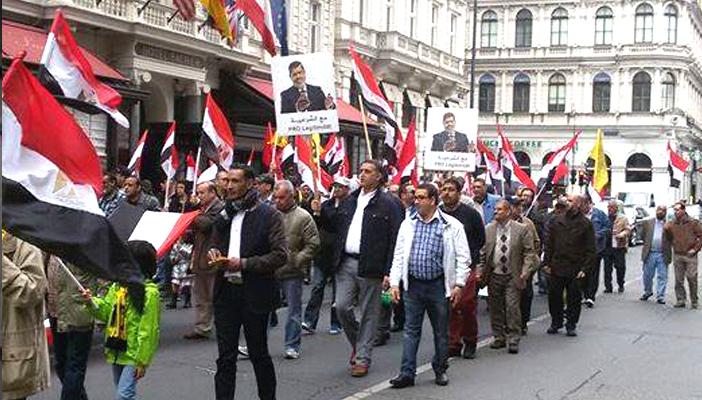 بالصور.. الجالية المصرية في النمسا تندد بأحكام الإعدام