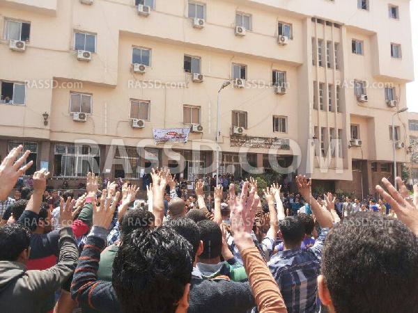 مسيرة مناهضة للانقلاب في جامعة المنوفية تنديدًا بحكم العسكر