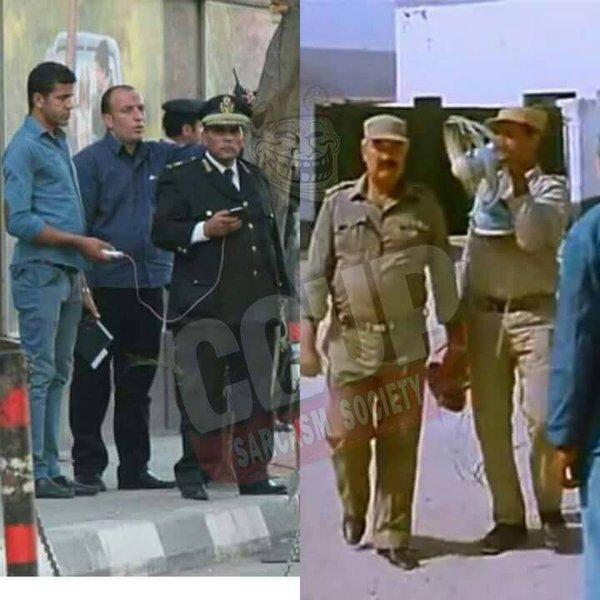 مغردون يسخرون من أمين شرطة يحمل الباور بانك لأحد الضباط