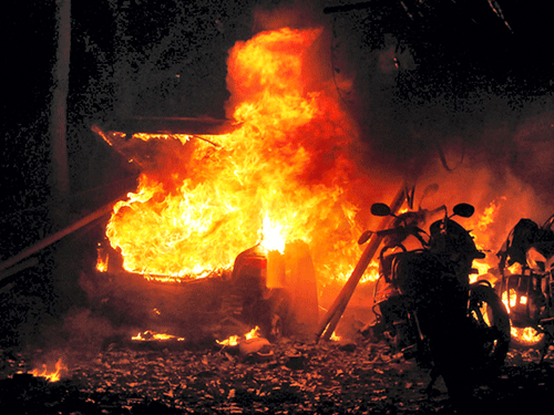 انفجار قنبلة بنقطة مرور ميدان لبنان بالجيزة