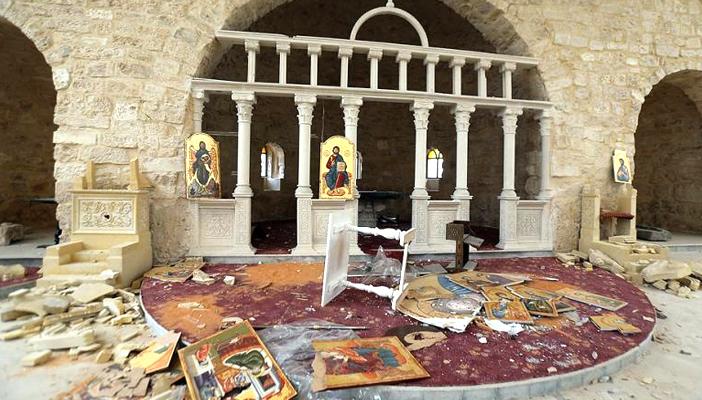 بالفيديو: “داعش” يهدم كنائس بالعراق وسوريا