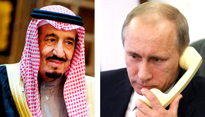 عاهل السعودية يبحث هاتفيا مع بوتين التطورات الإقليمية