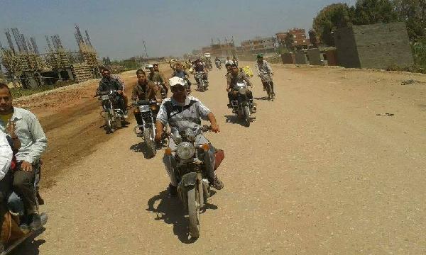 سلسلة ومسيرة بالدراجات النارية بشربين والجمالية بالدقهلية