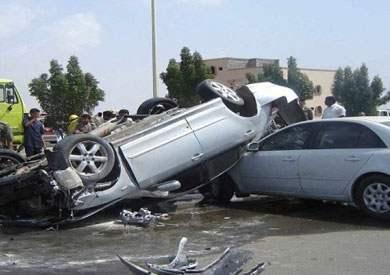 وفاة 3 أشخاص جراء حادث تصادم على الطريق الصحراوي بالمنيا