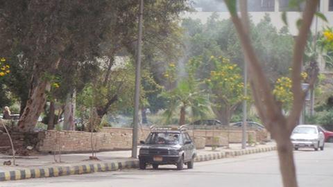 أمن الانقلاب يطلق الغاز في محيط المدينة الجامعية للأزهر