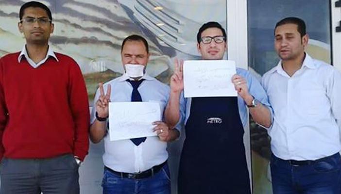 بالصور.. إضراب في 5 فروع لمتاجر مترو وخير زمان بالإسكندرية