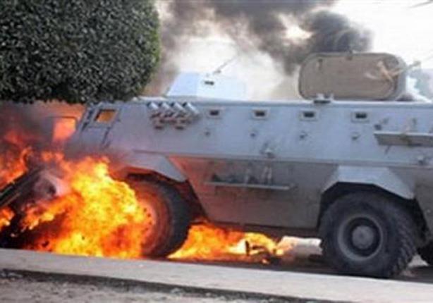 إصابة مواطن نتيجة انفجار استهدف مدرعة شرطة بالعريش