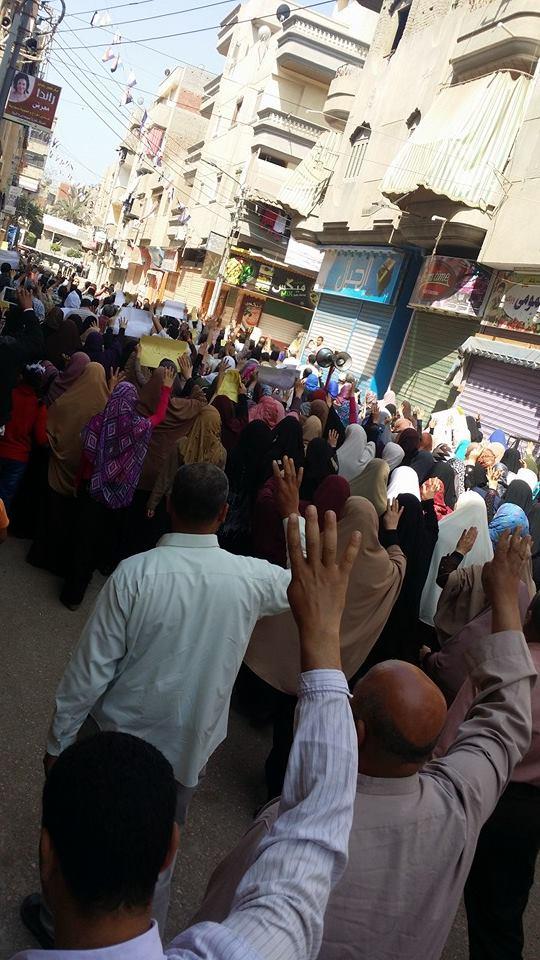 مسيرة بالمنزلة بالدقهلية تنديدا بالانقلاب الدموى