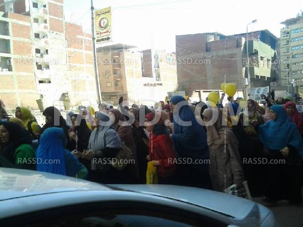 “نساء ضد الانقلاب” يتظاهرن بدمنهور رفضاً لحكم العسكر