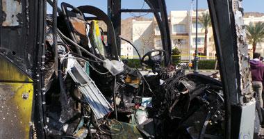 إصابة ٧ أشخاص ومقتل مجند في تفجير أتوبيس بجنوب سيناء