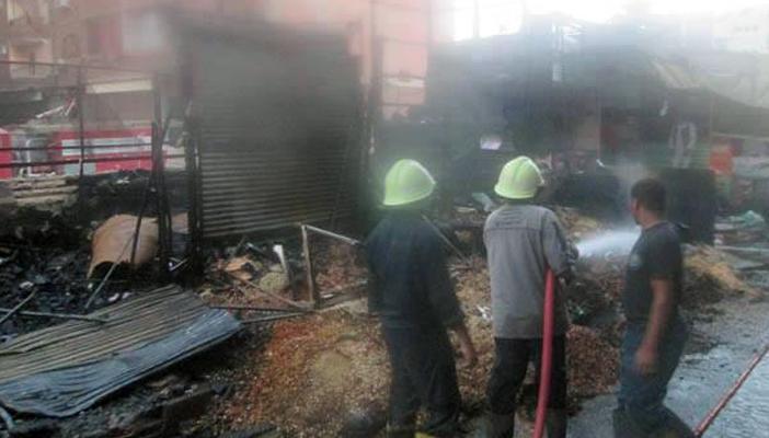 حريق هائل يلتهم سوق “كوم امبو” للمرة الثانية خلال أيام