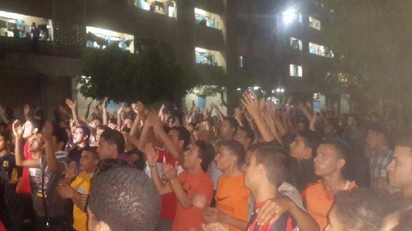 مظاهرة للمدينة الجامعية بالأزهر ضد فصل الطلاب