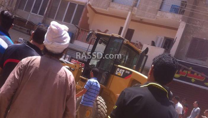 حملة لإزالة “الجائلين” بالمنيا وهدم منزل أحد الإخوان بالدقهلية