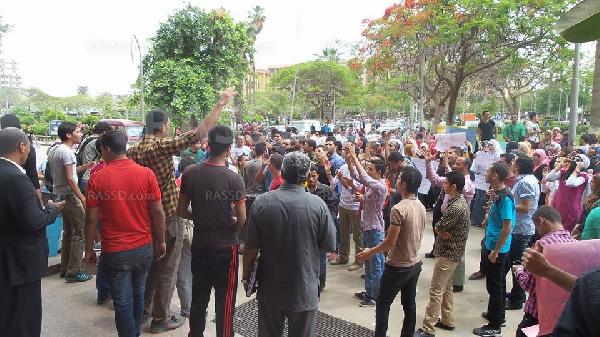 تظاهرة لطلاب “عين شمس” للتنديد باعتقال زملائهم