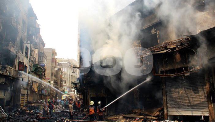 بالصور.. بعد حريق 12 ساعة.. العتبة أثر بعد عين