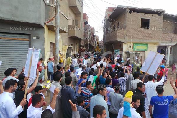 مسيرة حاشدة ضد الانقلاب بـ”الميمون” بني سويف