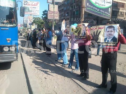 وقفة صباحية لأحرار شبرا الخيمة رفضا لترشح قائد الانقلاب للرئاسة