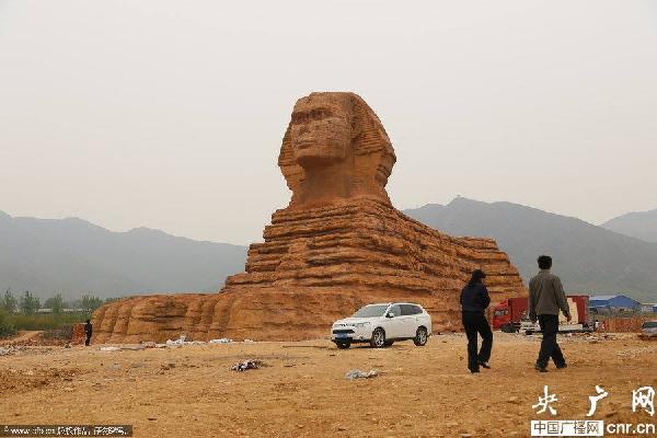 فيديو وصور..الصين تصنع نسخة طبق الأصل من “أبوالهول”