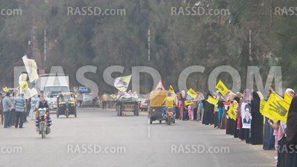 سلسله بشرية رافضة للانقلاب بالشرقية