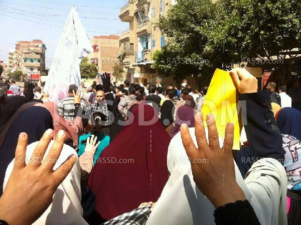 مسيرة لمناهضى الانقلاب فى المنزلة بالدقهلية تنديدا بترشح السيسى