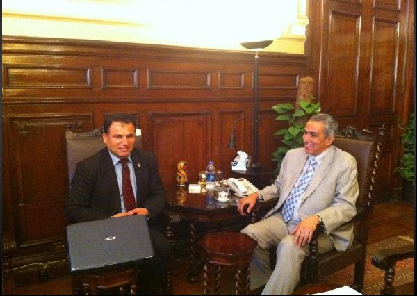 الجيزاوى يستقبل مستشار وزير الزراعة الفلسطينى