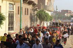 اعتداء بلطجية الحزب الوطني على مسيرة بالقليوبية