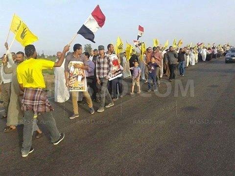 فعاليات رافضة للانقلاب العسكري على الطرق الرئيسية بكفر الشيخ