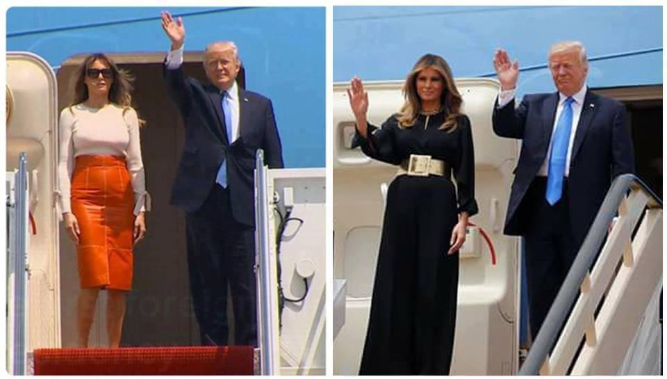 ميلانيا ترامب في الرياض بملابس “محتشمة”.. والجبير ينفي فرض زي عليها